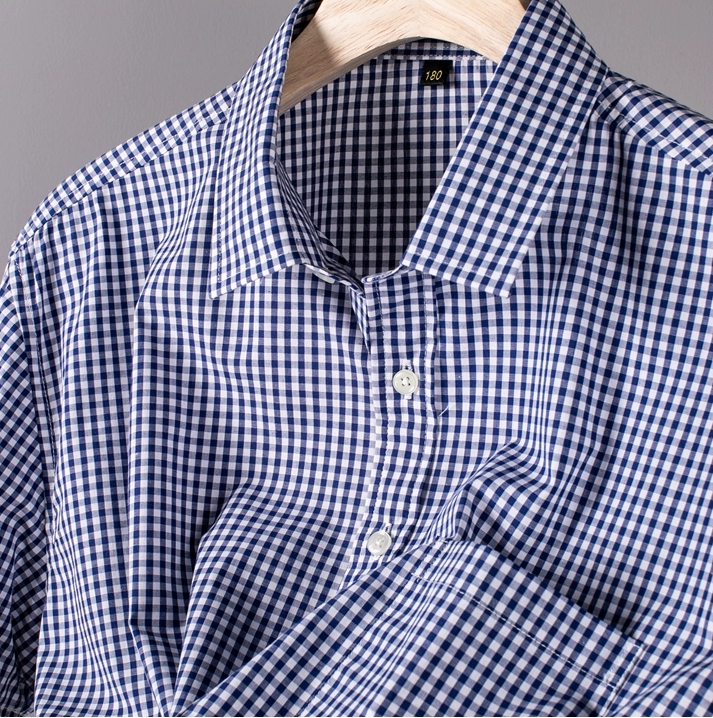 Elite Blue With White Mini Check Half Sleeve Shirt