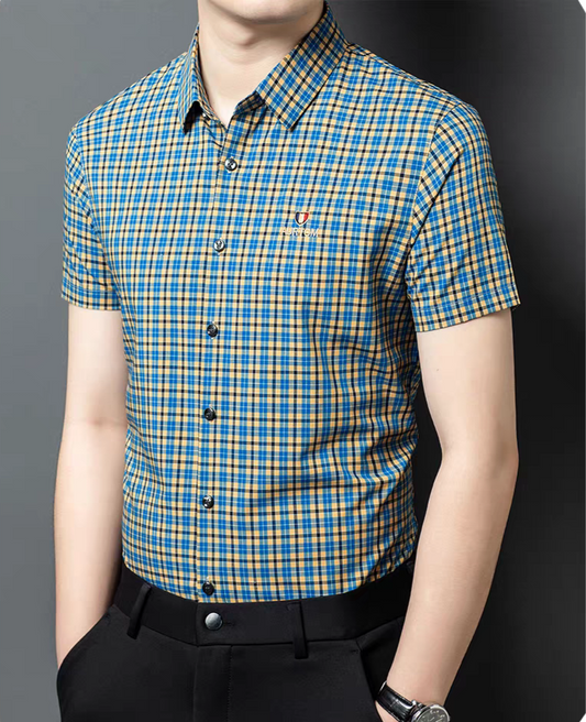 Sapphire Grid Luxe Shirt
