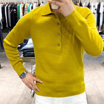 Solar Dusk Fine-Knit Polo T-Shirt