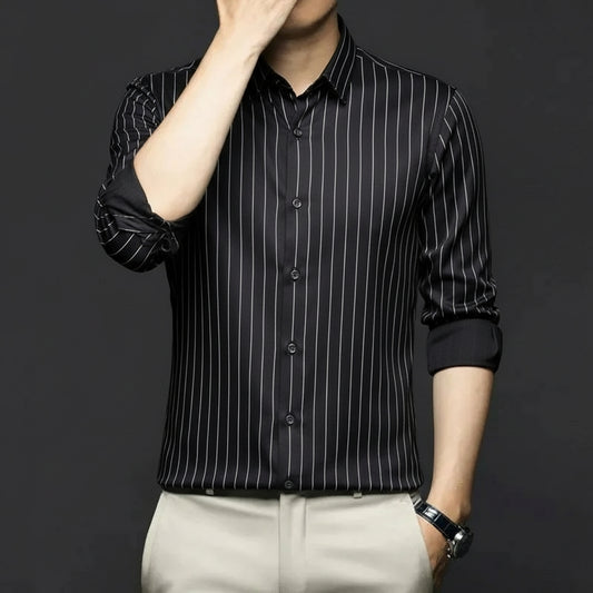 Velmora Elite Pinstripe Stripe Shirt