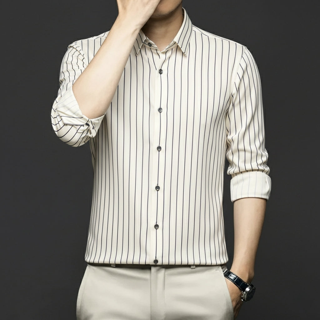 Velmora Elite Pinstripe Stripe Shirt