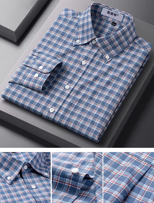 Azurecrest Signature Plaid Shirt – Refined Style in Every Check